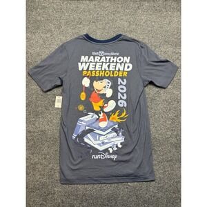 BNWT 2026 RunDisney Sz S Walt Disney World Marathon Weekend Passholder T Shirt
